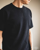 Pure Blue Japan 11oz Super Heavyweight Jersey Raglan T-Shirt - Indigo Overdyed Black