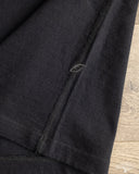 Pure Blue Japan 11oz Super Heavyweight Jersey Raglan T-Shirt - Indigo Overdyed Black