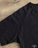 Pure Blue Japan 11oz Super Heavyweight Jersey Raglan T-Shirt - Indigo Overdyed Black