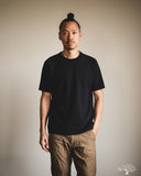 Pure Blue Japan 11oz Super Heavyweight Jersey Raglan T-Shirt - Indigo Overdyed Black