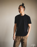 Pure Blue Japan 11oz Super Heavyweight Jersey T-Shirt - Indigo Overdyed Black