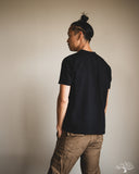Pure Blue Japan 11oz Super Heavyweight Jersey T-Shirt - Indigo Overdyed Black