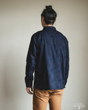 Pure Blue Japan Jacquard Boro Patchwork Shirt - Double Indigo