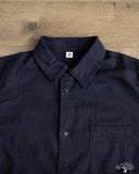 Pure Blue Japan Jacquard Boro Patchwork Shirt - Double Indigo