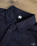 Pure Blue Japan Jacquard Boro Patchwork Shirt - Double Indigo