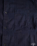 Pure Blue Japan Jacquard Boro Patchwork Shirt - Double Indigo