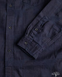 Pure Blue Japan Jacquard Boro Patchwork Shirt - Double Indigo