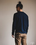 Pure Blue Japan Long-Sleeve Jersey Crew Neck Tee - Dark Indigo
