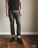 Pure Blue Japan 1170-2-OLV Sashiko Pants Relaxed Taper - Olive x Olive