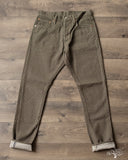 Pure Blue Japan 1170-2-OLV Sashiko Pants Relaxed Taper - Olive x Olive