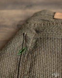 Pure Blue Japan 1170-2-OLV Sashiko Pants Relaxed Taper - Olive x Olive