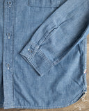 Pure Blue Japan Selvedge Chambray Double Pocket Shirt - Indigo Used Wash