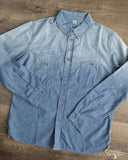 Pure Blue Japan Selvedge Chambray Double Pocket Shirt - Indigo Used Wash