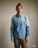 Pure Blue Japan Selvedge Chambray Double Pocket Shirt - Indigo Used Wash