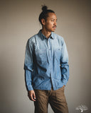 Selvedge Chambray Double Pocket Shirt - Indigo Used Wash