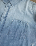 Pure Blue Japan Selvedge Chambray Double Pocket Shirt - Indigo Used Wash