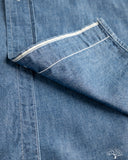Pure Blue Japan Selvedge Chambray Double Pocket Shirt - Indigo Used Wash