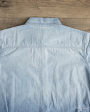 Pure Blue Japan Selvedge Chambray Double Pocket Short-Sleeve Shirt - Indigo Used Wash