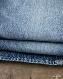 Pure Blue Japan USED-003-ID 14oz Natural Used Wash Regular Straight Selvedge Denim - Indigo x White