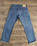 Pure Blue Japan USED-003-ID 14oz Natural Used Wash Regular Straight Selvedge Denim - Indigo x White