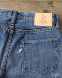 Pure Blue Japan USED-003-ID 14oz Natural Used Wash Regular Straight Selvedge Denim - Indigo x White