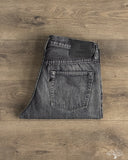 Pure Blue Japan USED-019-BK 14oz Natural Used Wash Relaxed Tapered Selvedge Denim - Black x White