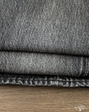 Pure Blue Japan USED-019-BK 14oz Natural Used Wash Relaxed Tapered Selvedge Denim - Black x White