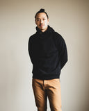 Pure Blue Japan Yarn Dyed Indigo Knit Hoodie - Indigo/Black
