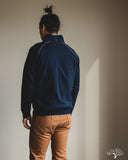 Pure Blue Japan Yarn Dyed Indigo Shawl Collar Sweatshirt