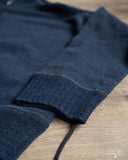 Pure Blue Japan Yarn Dyed Indigo Shawl Collar Sweatshirt