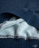 Pure Blue Japan Yarn Dyed Indigo Shawl Collar Sweatshirt