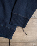Pure Blue Japan Yarn Dyed Indigo Shawl Collar Sweatshirt