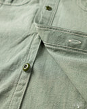 Rite Stuff Railhead Engineer Selvedge Work Shirt Salt & Pepper - Sage Green