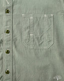 Rite Stuff Railhead Engineer Selvedge Work Shirt Salt & Pepper - Sage Green