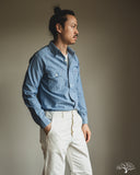 The Rite Stuff Uncle Sam Selvedge Chambray Work Shirt - Indigo