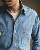 The Rite Stuff Uncle Sam Selvedge Chambray Work Shirt - Indigo