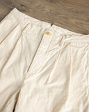 Seuvas - 10oz Canvas 2-Tuck Trousers (Long) - Natural