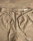Seuvas 10oz Canvas Tapered 2-Tuck Pants (Regular) - Coffee