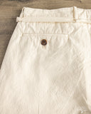 Seuvas - 10oz Canvas Tapered 2-Tuck Pants (Regular) - Natural
