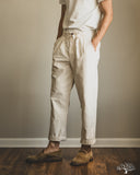 Seuvas - 10oz Canvas Tapered 2-Tuck Pants (Regular) - Natural