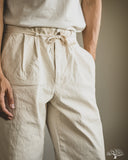 Seuvas - 10oz Canvas Tapered 2-Tuck Pants (Regular) - Natural