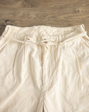 Seuvas - 10oz Canvas Tapered 2-Tuck Pants (Regular) - Natural