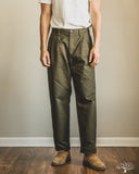 Seuvas - Chino 2-Tuck Trousers - Olive