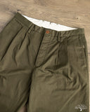 Seuvas - Chino 2-Tuck Trousers - Olive