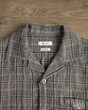Seuvas Linen Open Collar Shirt - Gray