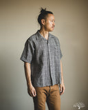 Seuvas Linen Open Collar Shirt - Gray