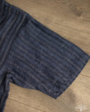 Seuvas Linen Open Collar Shirt - Navy