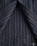Seuvas Linen Open Collar Shirt - Navy