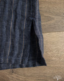 Seuvas Linen Open Collar Shirt - Navy