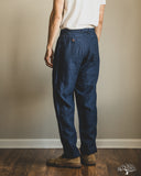 Seuvas - Linen Tapered 2-Tuck Pants - Navy